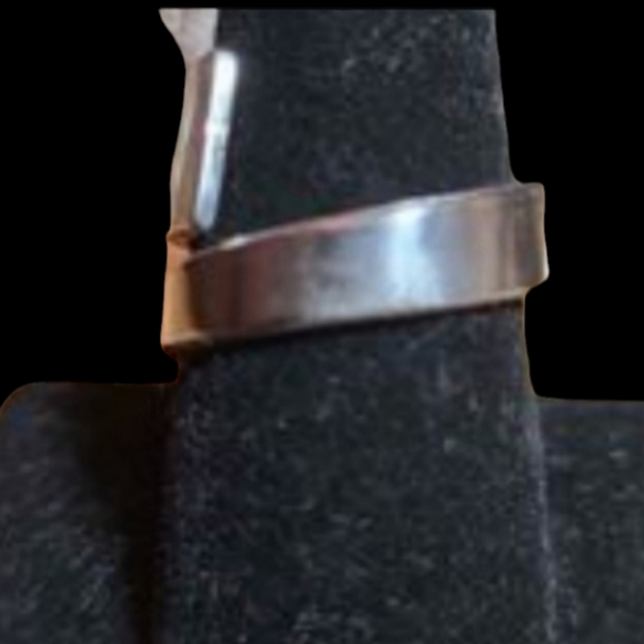 Hand Forged and Wrapped Size 8 Boho Spoon Ring - Picture 3 of 3